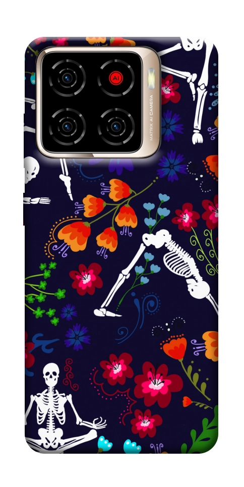 Чехол Yoga skeletons для ZTE Blade A56