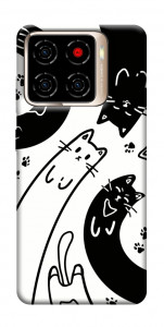 Чохол Чорно-білі коти для ZTE Blade A56