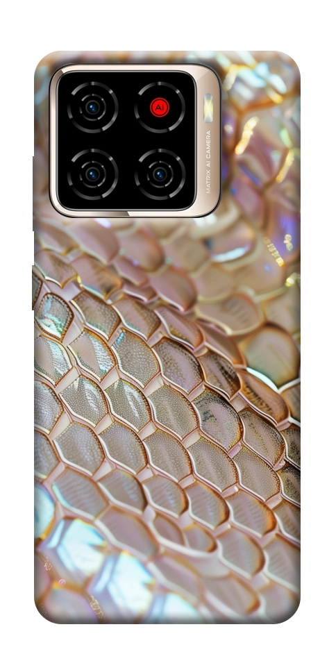 Чехол Gold snake skin для ZTE Blade A56