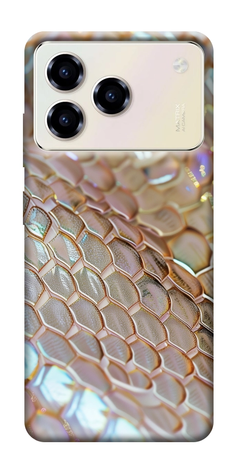 Чехол Gold snake skin для ZTE Blade A76 4G