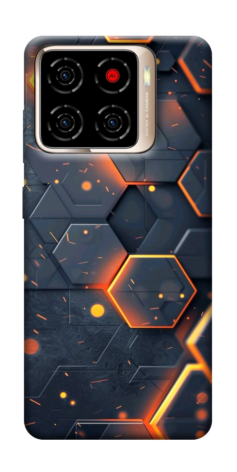 Чехол Burning hex pattern для ZTE Blade A56