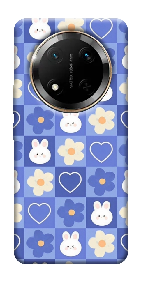 Чехол Кролики-цветочки для Huawei Honor X9c