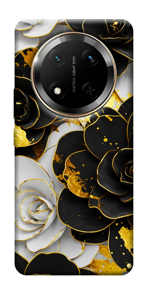 Чехол Flower black-white для Huawei Honor X9c