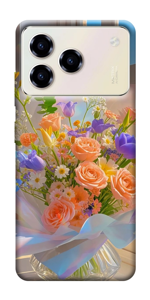 Чехол Яркий букет для ZTE Blade A76 4G