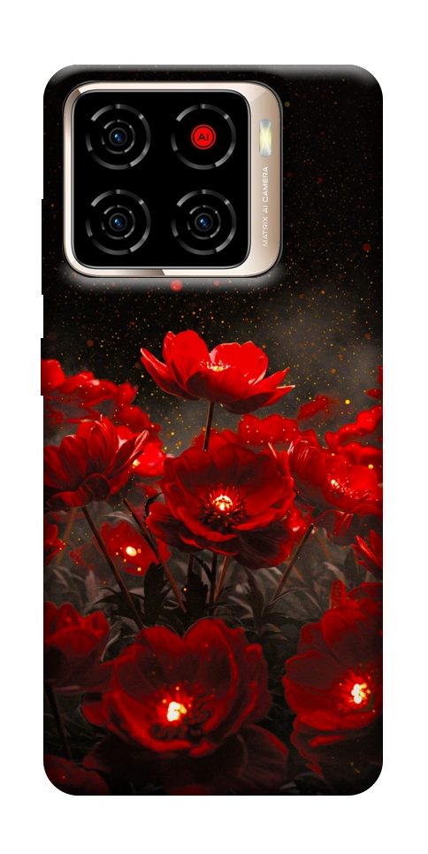 Чехол Burning flowers для ZTE Blade A56