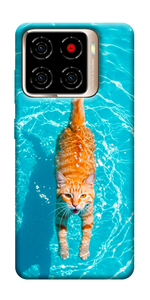 Чехол Cat swimming для ZTE Blade A56