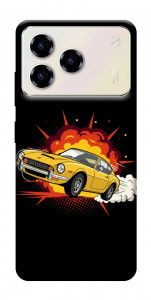 Чохол Retro comics car black для ZTE Blade A76 4G