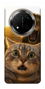 Чехол Shocked cat and lion для Huawei Honor X9c