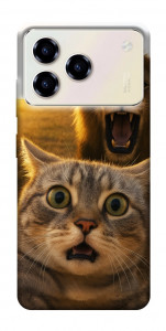 Чохол Shocked cat and lion для ZTE Blade A76 4G