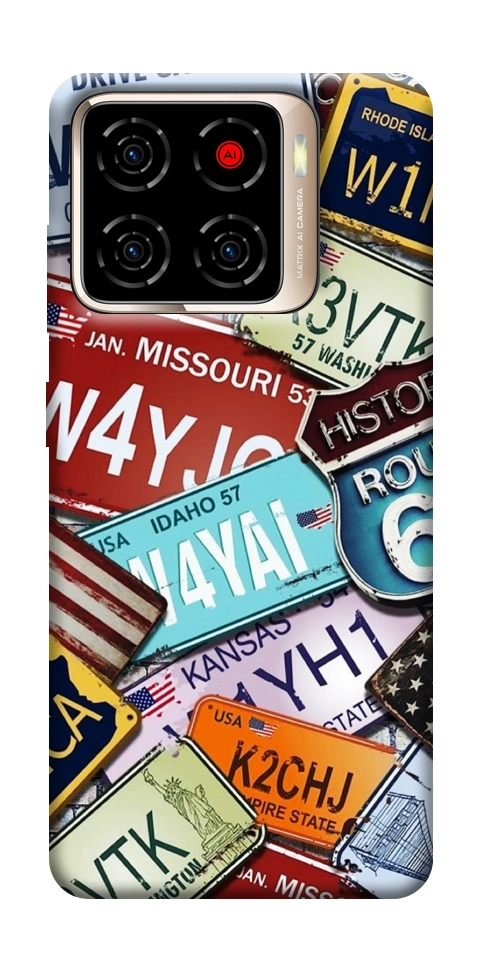 Чехол License plate для ZTE Blade A56