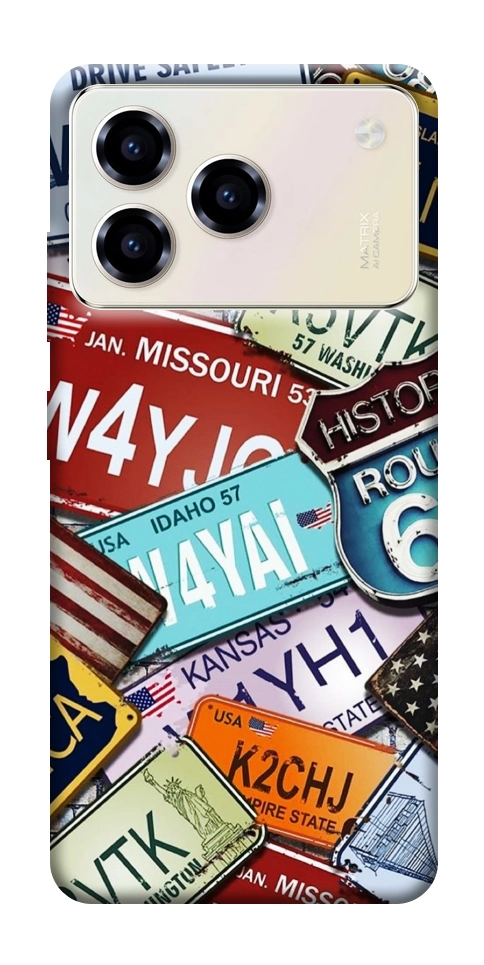 Чехол License plate для ZTE Blade A76 4G