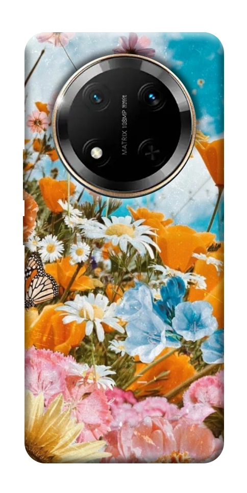 Чехол Летние цветы для Huawei Honor X9c