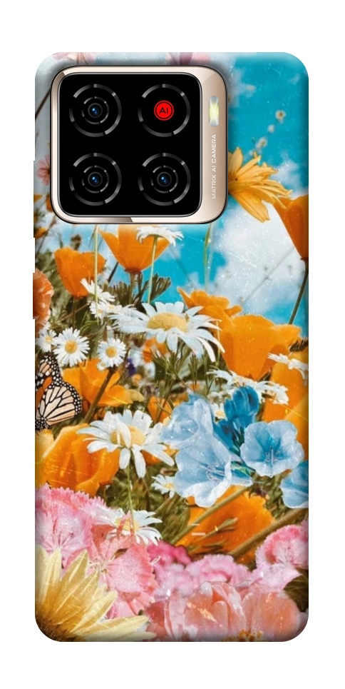 Чехол Летние цветы для ZTE Blade A56