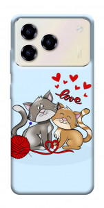 Чохол Два коти Love для ZTE Blade A76 4G
