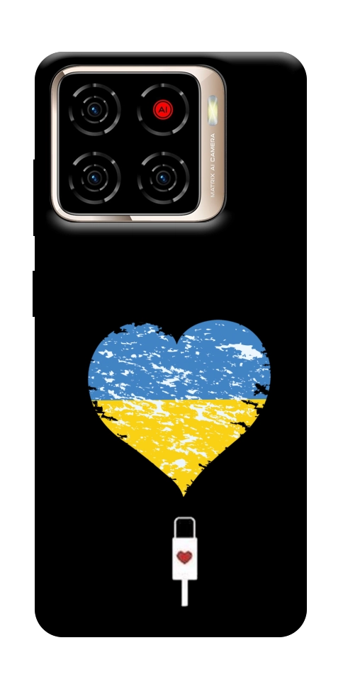 Чехол З Україною в серці для ZTE Blade A56