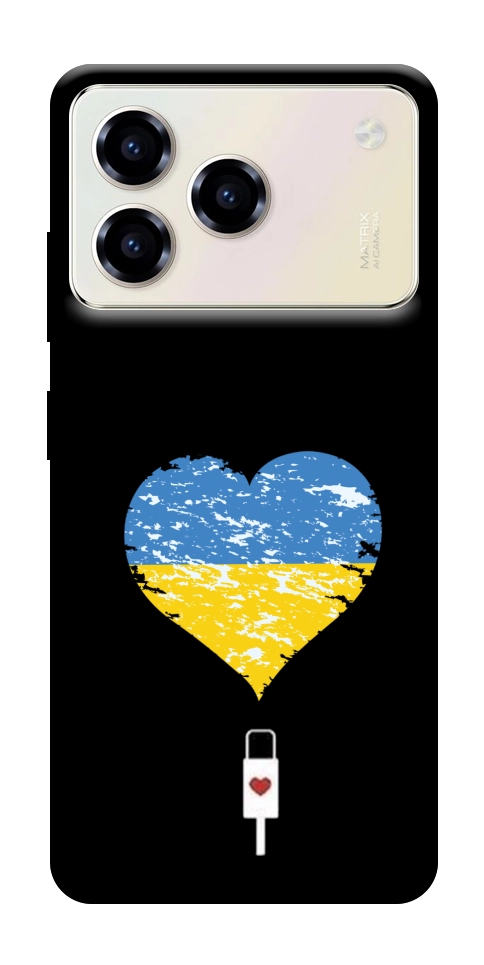 Чехол З Україною в серці для ZTE Blade A76 4G