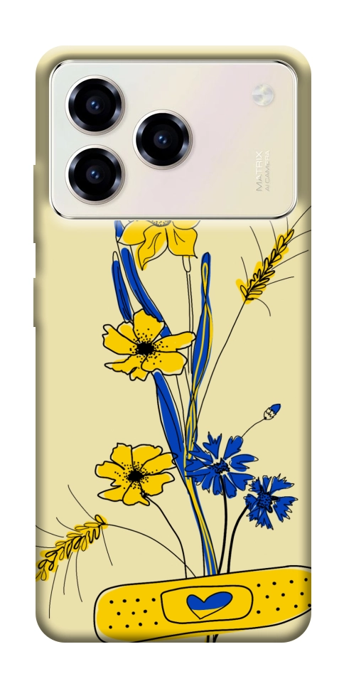 Чехол Українські квіточки для ZTE Blade A76 4G