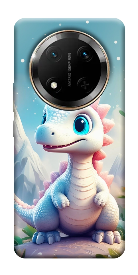 Чехол Белый дракоша для Huawei Honor X9c