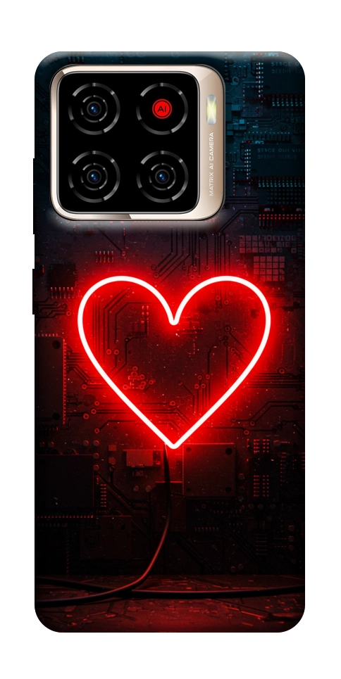 Чехол Яркое сердце для ZTE Blade A56