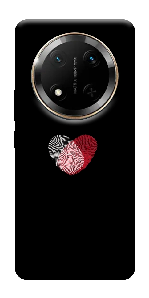 Чехол Fingerprint heart для Huawei Honor X9c