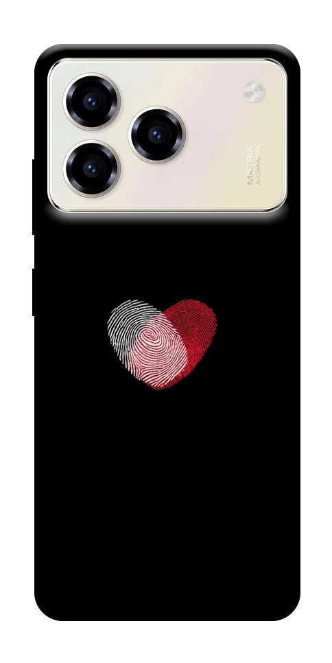 Чехол Fingerprint heart для ZTE Blade A76 4G