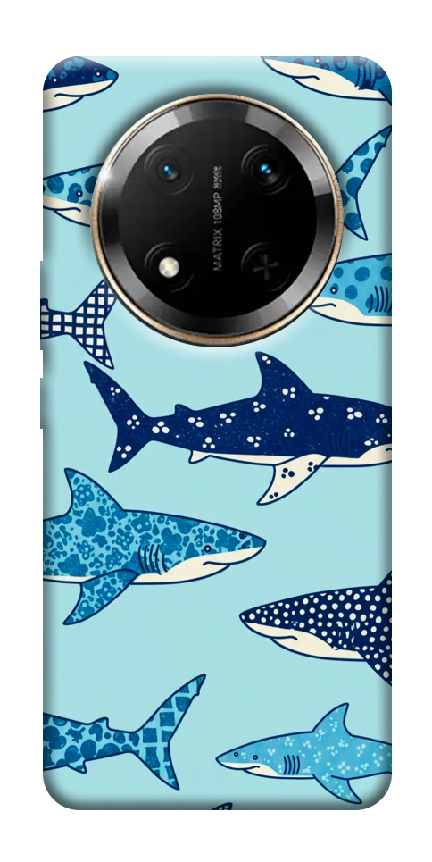 Чехол Shark pattern для Huawei Honor X9c