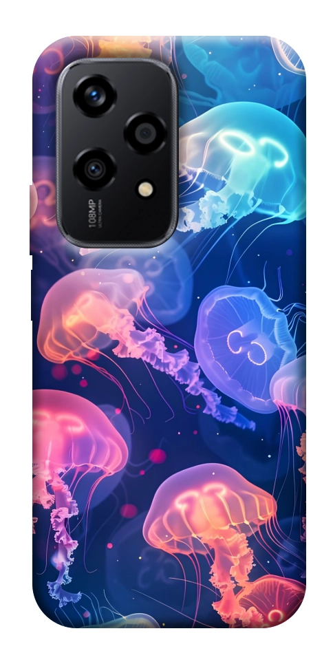 Чехол Neon jellyfishes для Huawei Honor 200 Lite