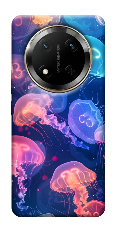 Чехол Neon jellyfishes для Huawei Honor X9c