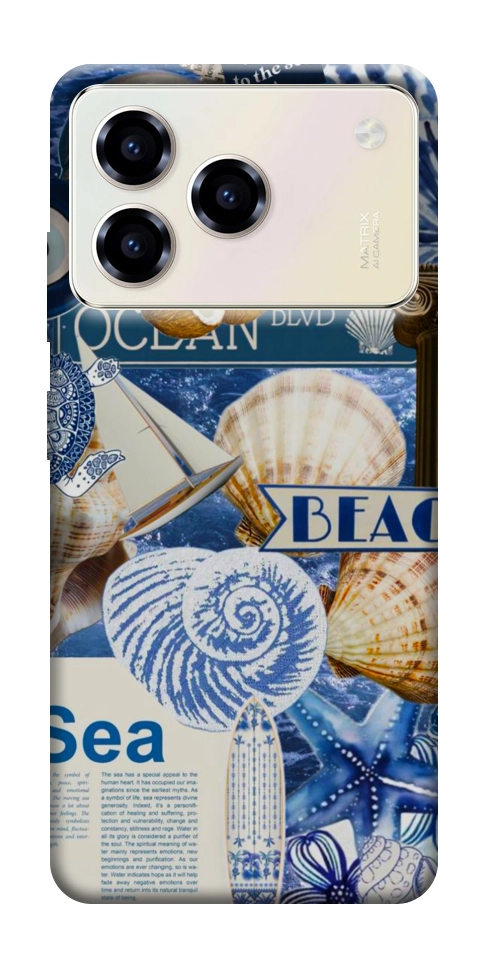 Чехол Морской коллаж для ZTE Blade A76 4G