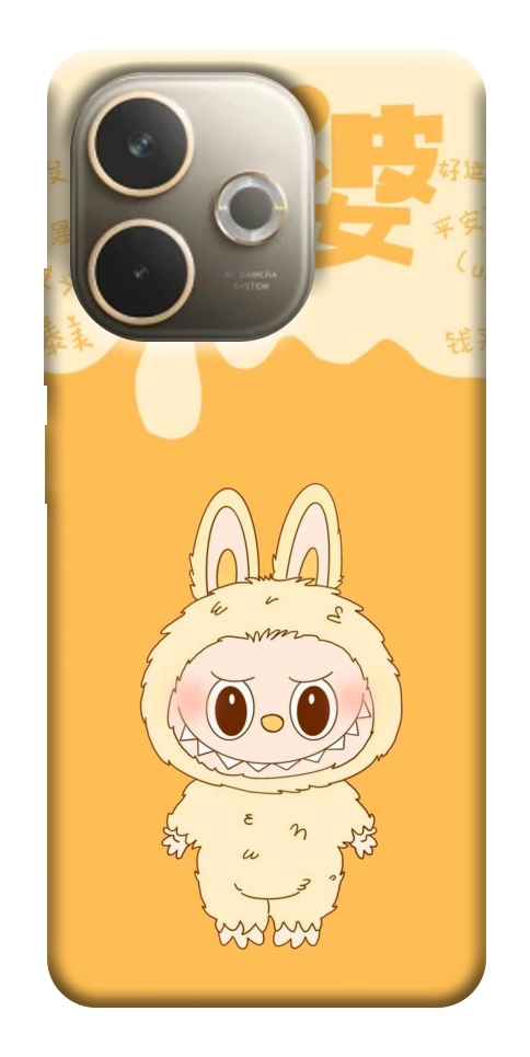 Чехол Yellow labubu для Oppo A5 Pro 4G