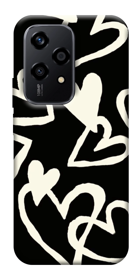 Чехол Black and white hearts для Huawei Honor 200 Lite