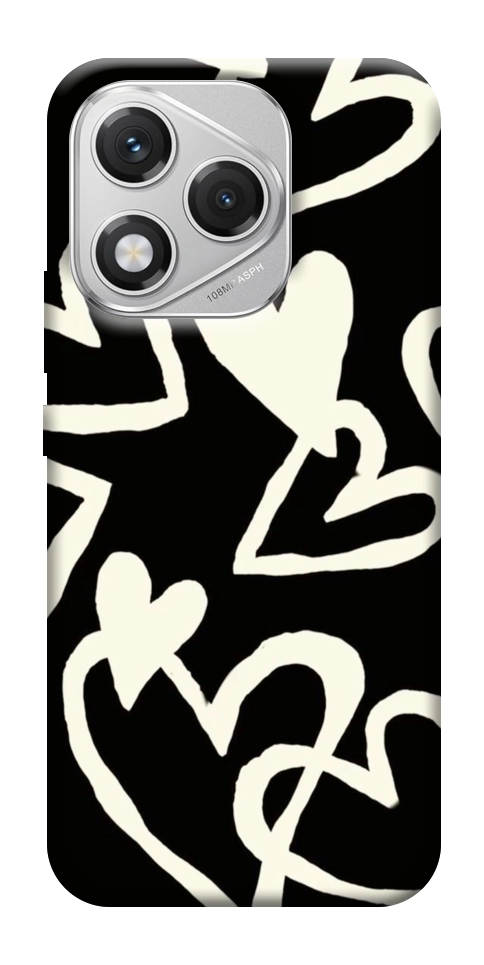 Чехол Black and white hearts для Huawei Honor 400 Lite