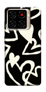 Чохол Black and white hearts для ZTE Blade A56