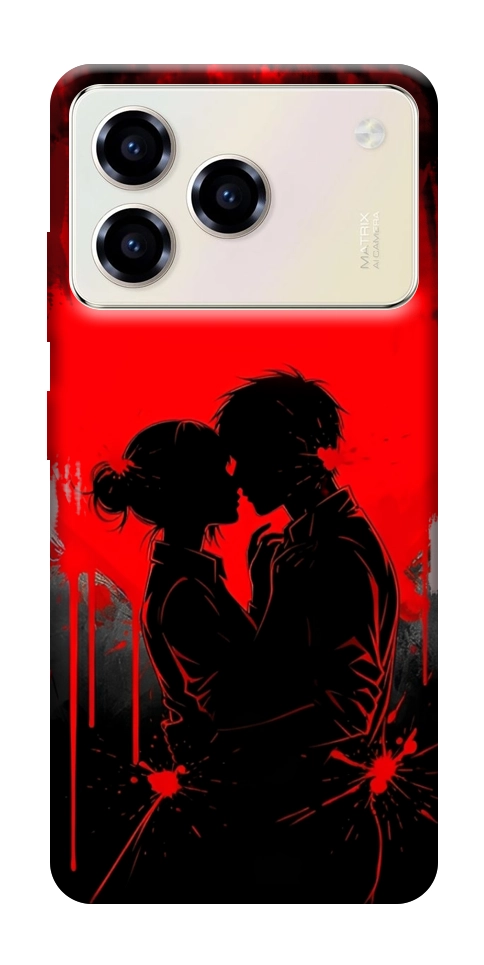 Чехол Silhouette couple для ZTE Blade A76 4G
