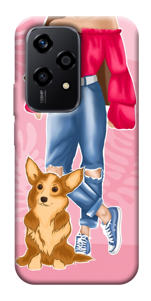 Чехол Girl and corgi для Huawei Honor 200 Lite