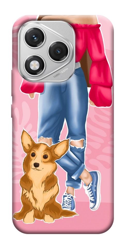 Чехол Girl and corgi для Huawei Honor 400 Lite