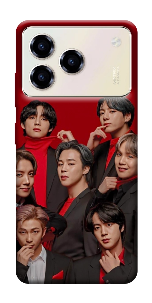 Чехол BTS in red для ZTE Blade A76 4G