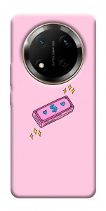 Чехол Simple pink money для Huawei Honor X9c