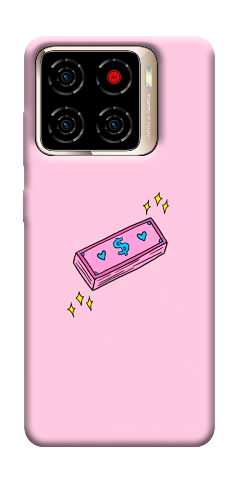 Чехол Simple pink money для ZTE Blade A56