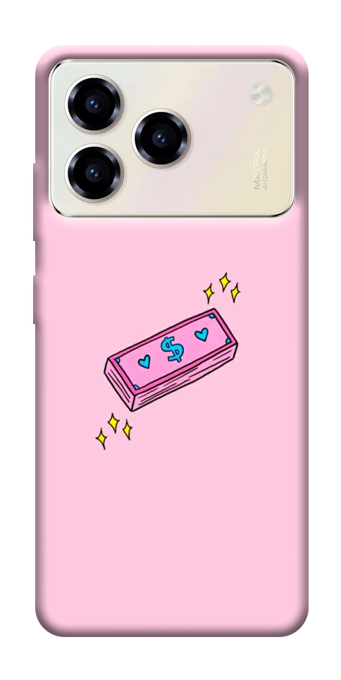 Чехол Simple pink money для ZTE Blade A76 4G