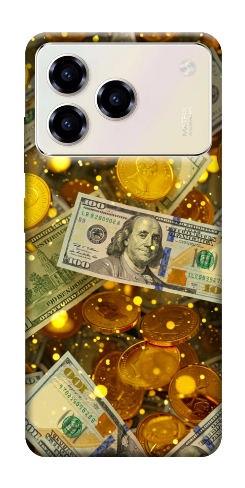 Чехол Gold and dollars для ZTE Blade A76 4G