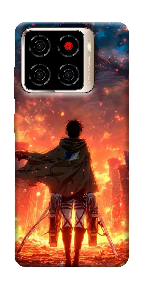 Чехол Attack on titan eren для ZTE Blade A56