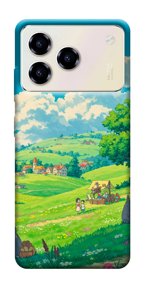 Чехол Miyazaki landscape для ZTE Blade A76 4G