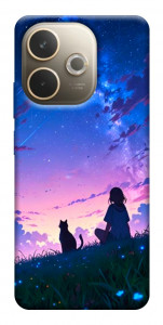 Чехол Space girl and cat для Oppo A5 Pro 4G