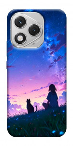Чохол Space girl and cat для Huawei Honor 400 Lite