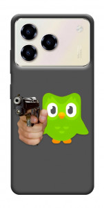 Чехол Duolingo meme для ZTE Blade A76 4G