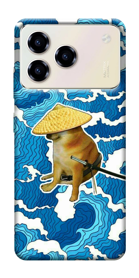 Чехол Sad dog samurai для ZTE Blade A76 4G