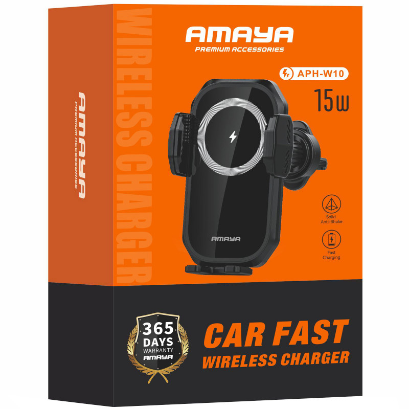 Фото Автотримач з БЗП Amaya APH-W10 15W (air outlet) (Black) на vchehle.ua
