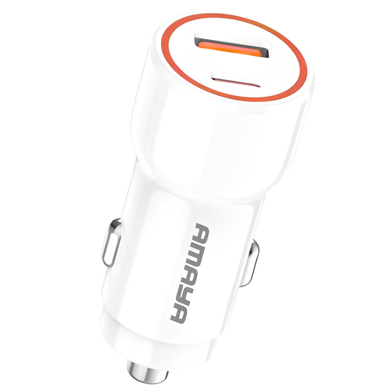 АЗУ Amaya ACC-04 PD22.5W+QC3.0 total 37.5W (1USB-A/1C) (White)