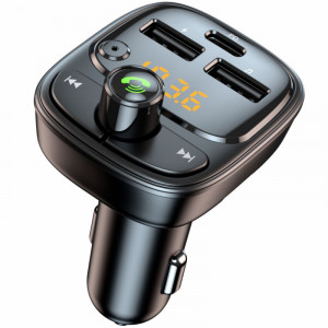 АЗП FM модулятор Amaya ACC-T02 PD30W (2USB-A/1C)